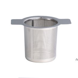 Double Handles Tea Infuser Tool Stainless Steel Fine Mesh Coffee Philtre Teapot Cup Loose Leaf Tea Strainer JLB15223