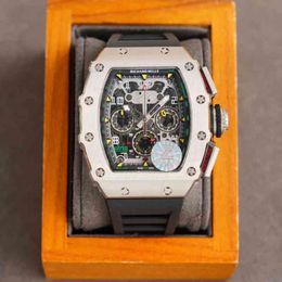 Watches Wristwatch Designer Luxury Mens Mechanics Watches Richa Milles Wristwatch Black Technology Carbon Fiber Temperament Large Dial Mill
