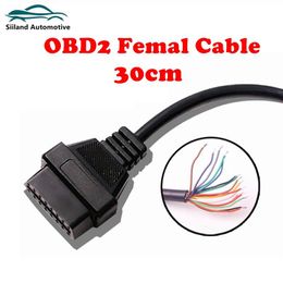 Diagnostic Tools High Quality 16pin Male/Female OBD2 Open Cable 30cm Car Interface 16 Pin Female Or Male Connector & Adapter 30 CM