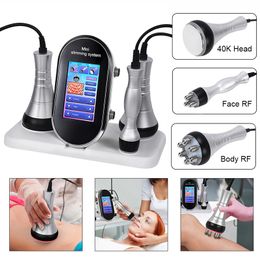 New Model 3 In 1 Ultrasonic Cavitation RF Slimming Machine 40K Radio Frequency Salon Spa Home Use Body Shaping Skin Tightening Face Lifting Anti Ageing Sculpt