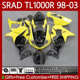 OEM Body For SUZUKI SRAD TL-1000 TL 1000 R TL1000R TL-1000R 98-03 Yellow blk Bodywork 118No.27 TL1000 R 98 99 00 01 02 03 TL 1000R 1998 1999 2000 2001 2002 2003 Fairing Kit