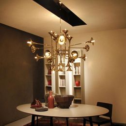 Pendant Lamps Nordic Delightfull Botti Gold Trumpet Lamp Smart Chandelier Kitchen Bar Restaurant Dining Room Hanging Luminaire Light Fixture
