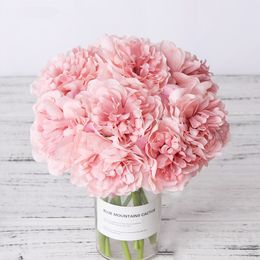 Peony artificial artificial silk flowers for home decoration wedding bouquet for bride high quality fake flower faux living room GC1481