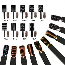 professional nail Magnet Stick Pen Manicure Tool For Cat Eye Nail Gel Polish 3D Special Magnetic Effect Decal Design NAB049