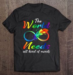 Men's T-Shirts The World Needs All Kinds Of Minds Autism Neurodiversity Oversized T-Shirt Shirt Top Man T For Men