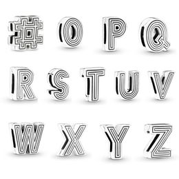 Reflexions Letter O to Z Clip Charm 925 Sterling Silver Hashtag Symbol Charms Beads Fit Reflexions Bracelets DIY for Women Factory Wholesale price 798193