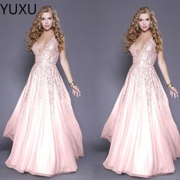 Elegant Formal Mermaid prom Evening Dresses Wear Beads V neck sexy sequined Women Formal Prom Gowns Cocktail Party Dress 2022