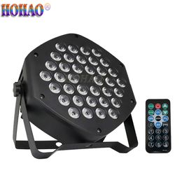 New 36pcs MINI Led Flat Par Lights RGB 3 Colours 25 Degree Beam Angle 7CH DMX 512 Remote Speed Control Home Party Private Room