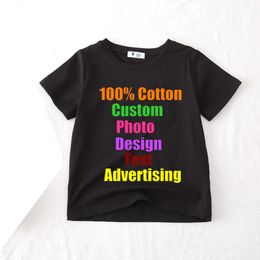 Customize your picture summer children s short sleeved T shirt girls all match half sleeved boy baby top 220621