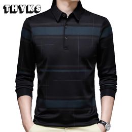 Men's Polos Brand Fashion Designer Striped Mens Long Sleeve Clothes Shirts For Men Shirt Tee Luxury Clothing TopsMen's Men'sMen's