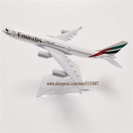 16cm Alloy Metal Air Emirates Airlines Airplane Model United Arab A340 Airbus 340 Airways Plane Aircraft Gifts Y200104