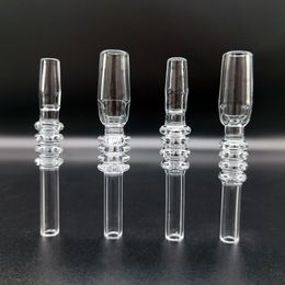 10mm 14mm 18mm Quartz Tip Smoking Accessories Dab Straw Mini Nectar Collector Tips With Keck Clips For Glass Bongs Water Pipes