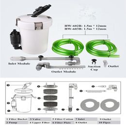 4 Specifications rium Filter Fish Tank Ultraquiet External Bucket Suction Pump Sponge Y200917