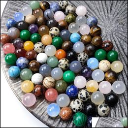 Arts And Crafts Arts Gifts Home Garden 10Mm Round Ball Reiki Natural Stone Tumbled Stones Polishing Rock Quartz Yoga Energ Dhj0M