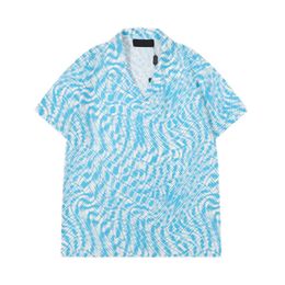 22ss Designer Shirt Mens classic letter print bowling shirt Hawaii Floral Casual Shirts Men Slim Fit Short Sleeve Dress Hawaiian t-shirt