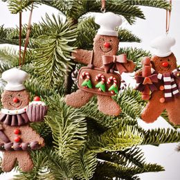 Day Decorations Cake House Decoration Charm Christmas Gingerbread Man Shape Pendant Christmas Child Gift 201027