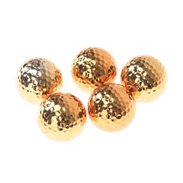 Dia 42.7mm Plated Golf Ball Fancy Match Opening Goal Gift Durable Construction For Sporting Events