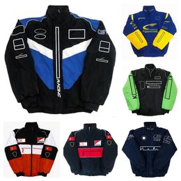 2023/2024 Men's Jacket Coat Windbreaker F1 Formula One Racing Car New Full Embroidered Cotton Clothing Spot 3z4o
