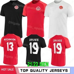 National Team Canada Soccer Lucas Cavallini Jerseys 2022 World Cup Tajon Buchanan Junior Hoilett Cyle Larin Jonathan David Alphonso Davies Football Shirt Kits Red