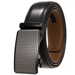 Belts Adjustable Ratchet Men Classic Luxury Business Design Automatic Alloy Buckle Cow Leather Belt Fier22