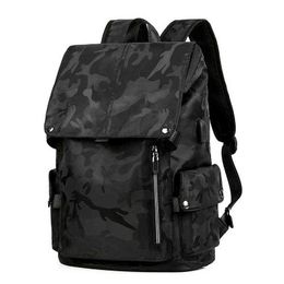 HBP Backpack Computer Bag Fashion Bag Men's Backpack Camouflage Schoolbag 220803