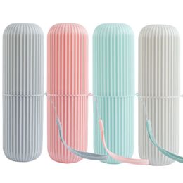 Home Traveling Portable Mouthwash Cup Vertical Stripe Toothbrush Cup Box Toothpaste Storage Tube Washing Set