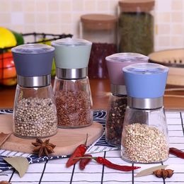 Salt and Pepper mill grinder Glass grinder Container Condiment Jar Holder New ceramic grinding bottles