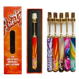 thick pen Australia - Runtz Disposable Vape Pens Empty 2ml Glass Tanks Thick Oil Cartridges 400mAh Rechargeable Battery High Potency Starter Kits 6 Colors Pen with Packaging