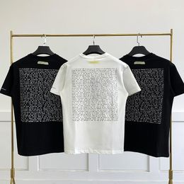 Men's T-Shirts 2022ss Adererror Men Women Summer Street Style Full Of Letters On The Back Ader Error