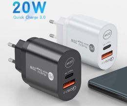 20W wall PD Charger Quick Fast Charging USB Type C USB-C Plug US EU Adapter Phone Chargers for smartPhone Samsung S22 S21 S20 Huawei Xiaomi