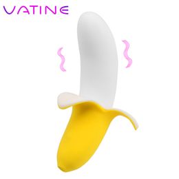 VATINE Soft Silicone Banana Shape Vibrator Female Masturbator Vaginal Stimulator G-spot Dildo