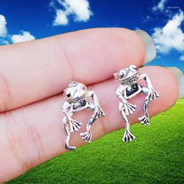 Stud Cute Frog Earrings Women Girls Funny Aninal Statement Earring Gothic Ear Piercing Jewellery Gifts Moni22