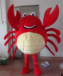 Stage Fursuit Red Crab Mascot Costumes Carnival Hallowen Gifts Unisex Adults Fancy Party Games Outfit Holiday Celebration Cartoon Character Outfits
