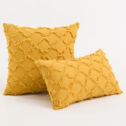 Cushion/Decorative Pillow Yello Cushion Cover 45x45cm Grey/Pink/Beige Covers For Cushions Home Decor Retro Modern Nordic Throw 30x50cm W220412