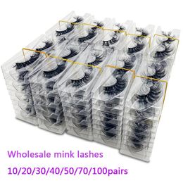item lash Canada - False Eyelashes Bulk Items Whole Lots Cruelty Makeup 5D Wispy Fluffy 3D Mink Hair Natural Strip Lashes Fake Vendors229a