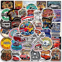 reflect sticker Australia - 50Pcs Lot Hot Rod Sticker old car graffiti Stickers for DIY Luggage Laptop Skateboard Motorcycle Bicycle Stickers
