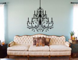 Wall Stickers Victorian Chandelier Baroque Decor Sticker Ceiling Light Style Bedroom Living Room Home Art Deco Wallpaper 2WS2