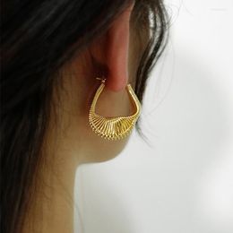 Hoop & Huggie Lifefontier Design Gold Metal Irregular Twist Earring For Women Vintage Geometric Party Pendant JewelryHoop Kirs22