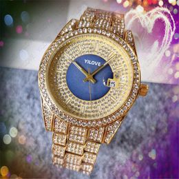Womens Mens Mission Runway Watch 40mm Quartz Imported Movement Clock Stainless Steel Strap Waterproof Business Luxury Diamonds Gifts Calendar Wristwatches