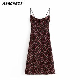 Vintage chiffon floral boho dress women Sexy backless midi dress Summer elegant black beach party dress korean vestidos 220514