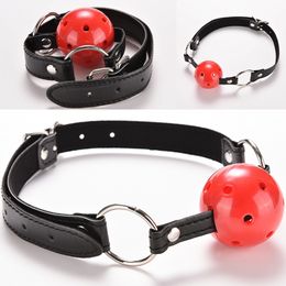 PU Leather Band Mouth Gag Female Oral Fixation Stuffed Ball Flirting Bdsm sexy Toy Party Tool Drop Shipping Beauty Items