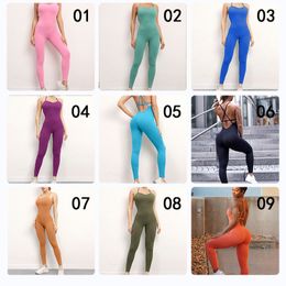 womens jumpsuit Yoga sport suits High Waist summer Running strong stretch fitness nylon clothing gym clothes hip-lifting Legging well-fit jumpsuits rompers 001