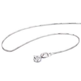 Chains 35cm-80cm 0.65mm Thin Link Slim 925 Sterling Silver Rhodium Plated Box Chain Necklaces Women Girls Kids Wholesale Jewelry ItalyChains