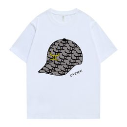 Cnemai designer marque de luxe haute qualité femmes T-shirt imiter chapeau imprimer été hommes à manches courtes chic tee mâle gothique y2k Top mode ins