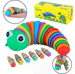a fidget UK - DHL Hotsale Creative Articulated Slug Fidget Toy 3d Educational Colorful Stress Relief Gift Toys For Children Caterpillar Toy 2022 Fast Delivery!!!