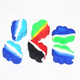 22ml NonStick Silicone Wax Container box Cloud Shape Multi Comparts Food Grade Jar Storage Dab Jars quartz tip dabber tool ash catcher DHL Free