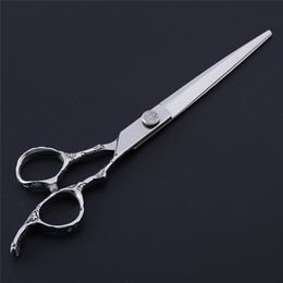 Professional 6 & 7 inch Japan 440c Plum handle cut hair scissors make up shears cutting barber tools hairdressing 220317