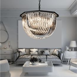 Pendant Lamps American Luxurious Crystal Glass Lights Living Room Decoration Fancy Bedroom Kitchen Hanging Home DecorePendant