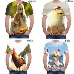 Men's T-Shirts 2022 Fashion Chicken 3D Print Men Women T Shirt XS-5XL