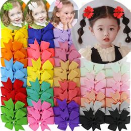 3" Grosgrain Ribbon Pinwheel Hair Bows Hairpin for Toddler Baby Girls Hair Accessories 30/60/100PCS